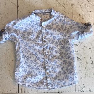 Zara boys button down with rolled sleeves sz 2/3.
